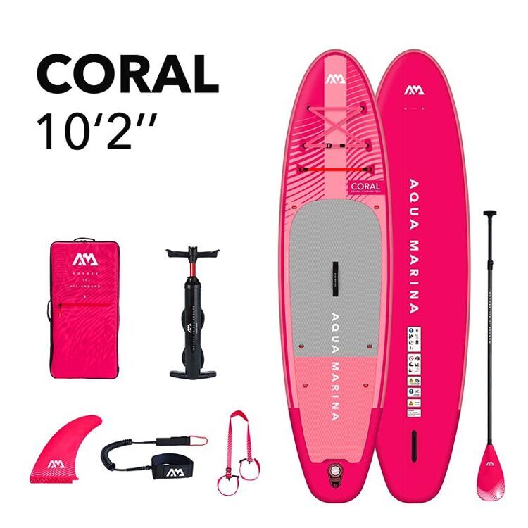 Сапборд надувной Aqua Marina Coral 10'2 Raspberry 2025